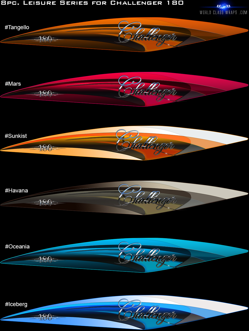 Stardust series challenger boat graphics image