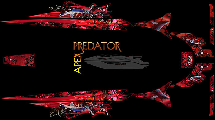 Apex Predator Shark boat graphics