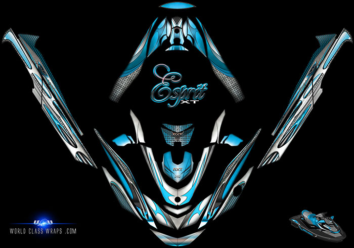 Esprit-XT wrap design for seadoo RXT pwc jets ski